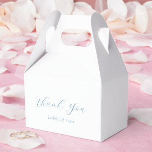 Caja Para Regalos Boda elegante de estilo costero en azul y blanco