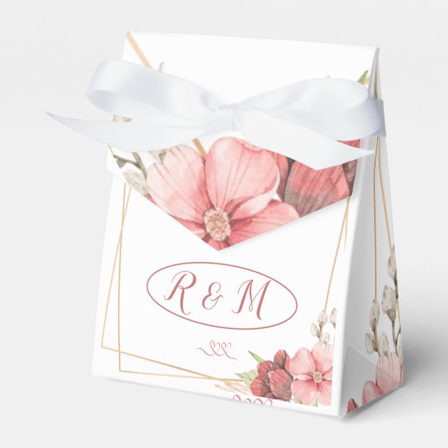 Caja Para Regalos Boda elegante de oro (Front Side)