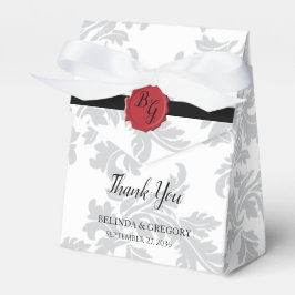 Caja Para Regalos Boda elegante de patrón y sello de cera de cera