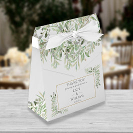 Caja Para Regalos Boda elegante de verde botánico