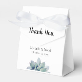 Caja Para Regalos Boda Elegante Verdor Suculento Gracias