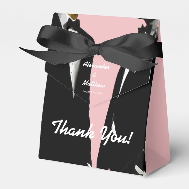 Caja Para Regalos Boda elegante y moderno de los homosexuales (Front Side)