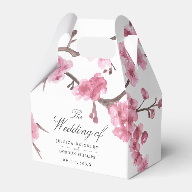 Caja Para Regalos Boda en flor de cerezo (Front Side)