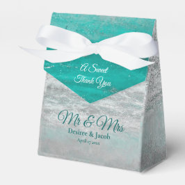 Caja Para Regalos Boda en la playa Sr. y Sra. Turquoise Tropical Oce