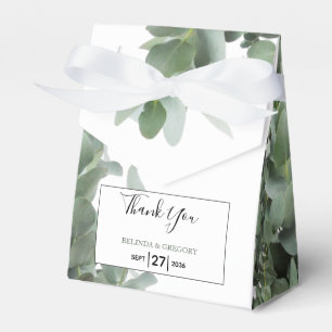Caja Para Regalos Boda Eucalyptus del dólar plateado