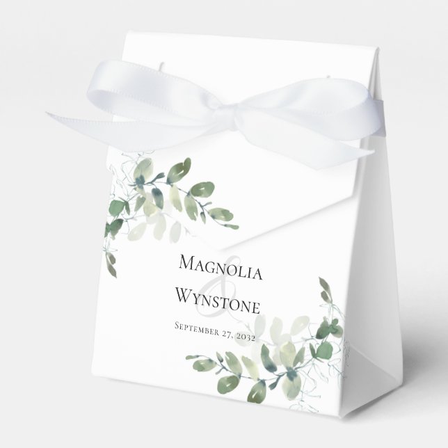 Caja Para Regalos Boda Eucalyptus Greenery (Front Side)