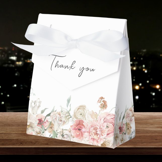 Caja Para Regalos Boda floral acuarela de verano (Summer Garden Watercolour Floral Wedding Favor Boxes
)