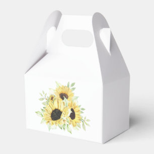 Caja Para Regalos Boda floral amarilla de color amarillo de los gira