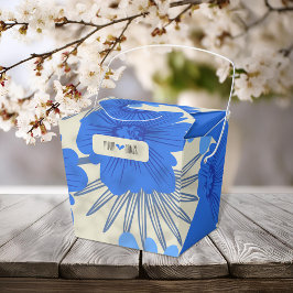 Caja Para Regalos Boda floral azul romántico