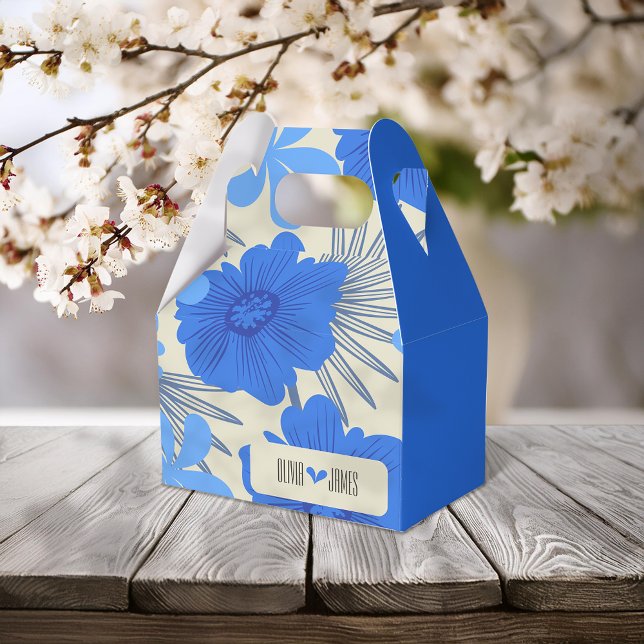 Caja Para Regalos Boda floral azul romántico (Subido por el creador)