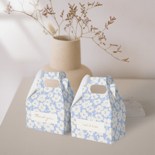 Caja Para Regalos Boda floral azul y blanco de moda Moda