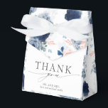 Caja Para Regalos Boda floral azul y rosa turbio<br><div class="desc">Flores azules y rosadas turbias elegantes gracias a las cajas</div>