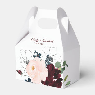 Caja Para Regalos Boda floral colorido y de lujo Boho