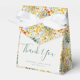 Caja Para Regalos Boda floral de acuarela brillante