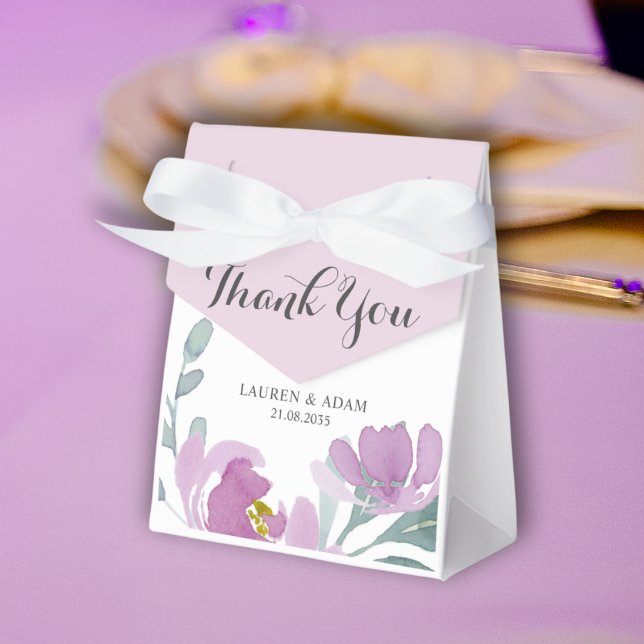 Caja Para Regalos Boda floral de acuarela rosa rusa (Subido por el creador)