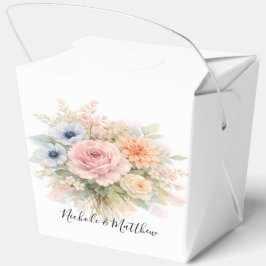 Caja Para Regalos Boda floral de acuarela suave