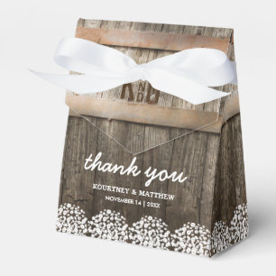 Caja Para Regalos Boda floral de aliento para bebé de un país rústic