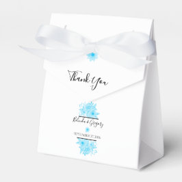 Caja Para Regalos Boda floral de color azul