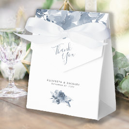 Caja Para Regalos Boda floral de color azul turbio