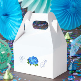 Caja Para Regalos Boda floral de Hortensia Azul