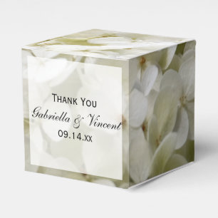Caja Para Regalos Boda floral de Hydrangea blanca