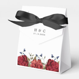 Caja Para Regalos Boda floral de la Marina Borgoña Vintage