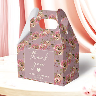 Caja Para Regalos Boda floral de Ophelia Cottagecore Dusty Pink