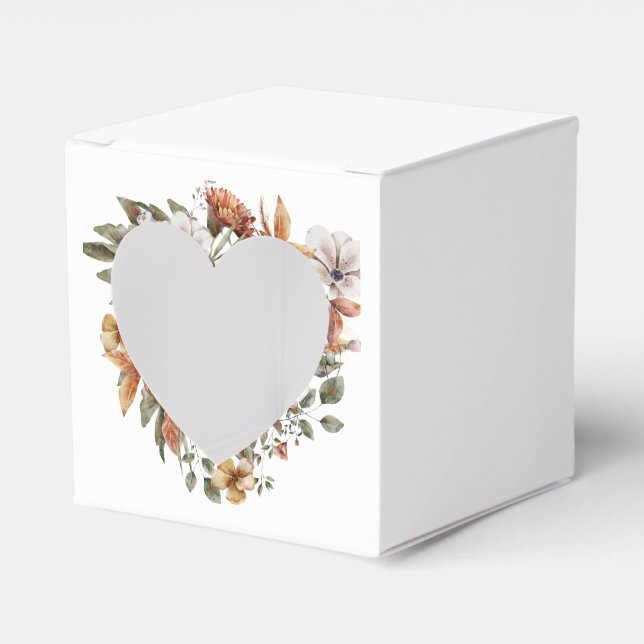 Caja Para Regalos Boda Floral de Otoño Romance (Anverso)