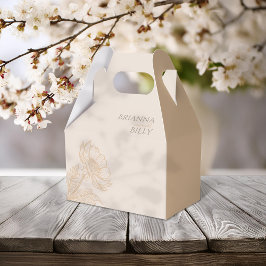 Caja Para Regalos Boda floral de tierra minimalista