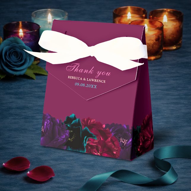 Caja Para Regalos Boda floral de tonos joya (Subido por el creador)