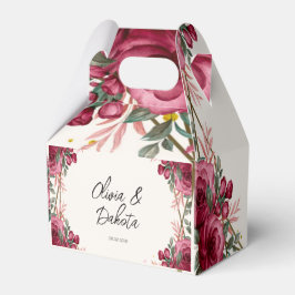 Caja Para Regalos Boda floral geométrica Rosa