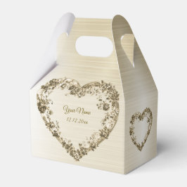 Caja Para Regalos Boda Floral Golden Ornate Frame Elegante