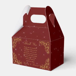 Caja Para Regalos Boda floral ornamentada de oro