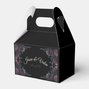 Caja Para Regalos Boda floral oscuro Gothic Black Elegant