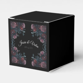 Caja Para Regalos Boda floral oscuro Gothic Black Elegant