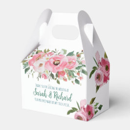 Caja Para Regalos Boda floral rosa brillante