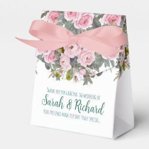 Caja Para Regalos Boda Floral Rosado