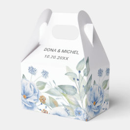 Caja Para Regalos Boda Floral Rustic Blue Winter
