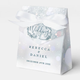 Caja Para Regalos Boda Floral Rústica Copos de Nieve de Invierno