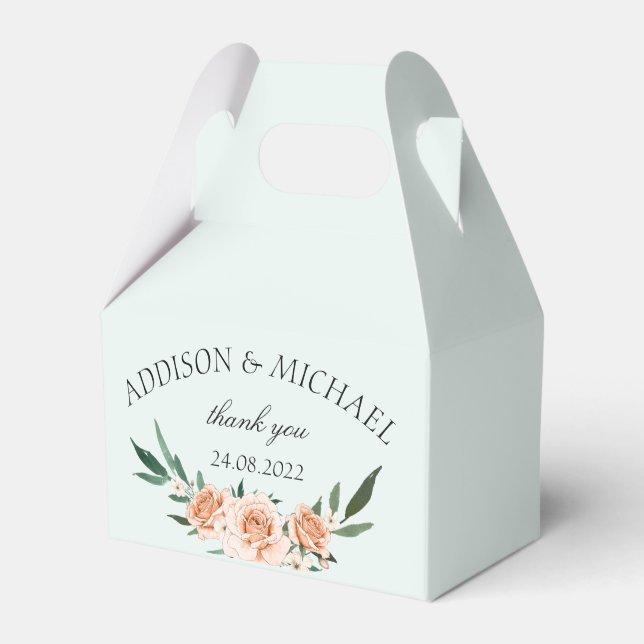 Caja Para Regalos Boda floral simple de Rubor (Front Side)