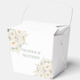 Caja Para Regalos Boda floral totalmente blanca