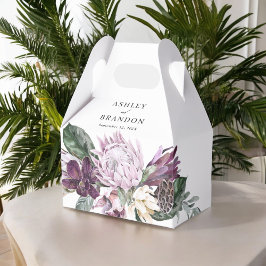 Caja Para Regalos Boda Floral Tropical Purple Plum Boho