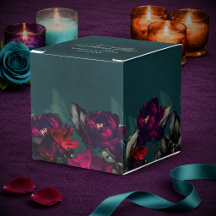 Boda Floral Turquesa Rojo Oscuro Chic Moody