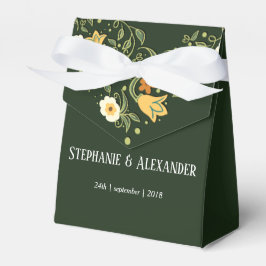 Caja Para Regalos Boda floral verde