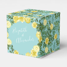 Boda floral Verde azulado amarillo claro y Aqua Ro