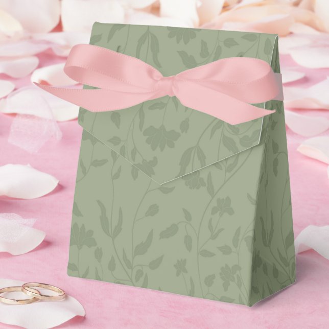 Caja Para Regalos Boda floral verde salvia (Boda)