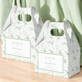 Caja Para Regalos Boda Floral Vintage de Sage Green Toile