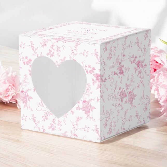 Caja Para Regalos Boda Floral Vintage Rosa (Subido por el creador)