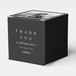 Caja Para Regalos Boda foto personalizada de Black White