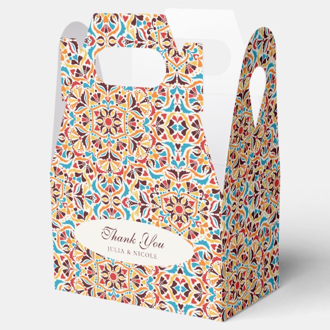 Caja Para Regalos Boda Fronterizo de Estilo Marfil De Lujo Brillante (Abierto)